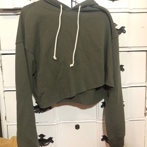 Wild fable cropped hoodie olive green XXL